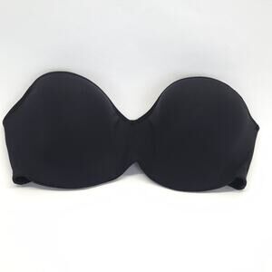 Soma Strapless Bra 36D Pure Black Underwire Full Coverage Multi Way Light Pad